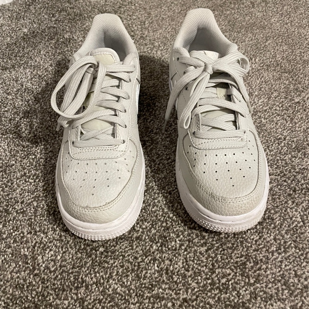 Women’s Beige & White Air Force 1’s